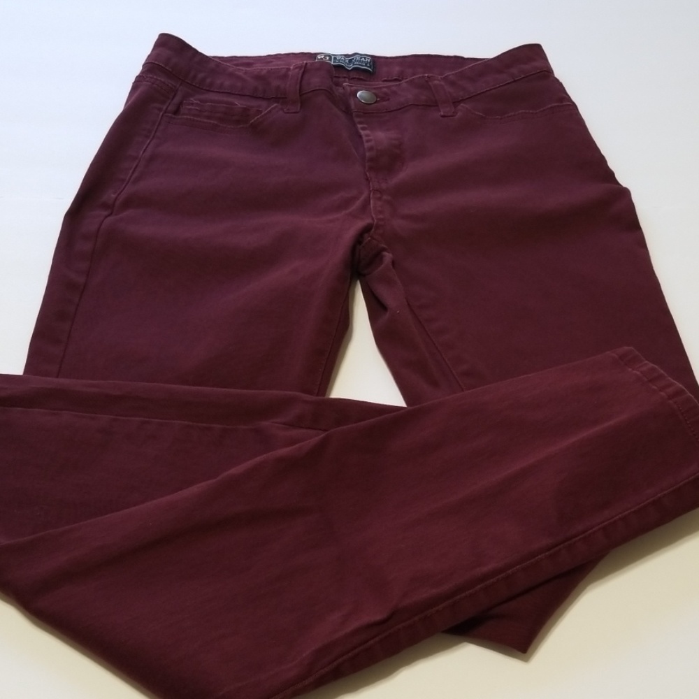 WAX JEAN - BURGUNDY SKINNY JEAN size 11